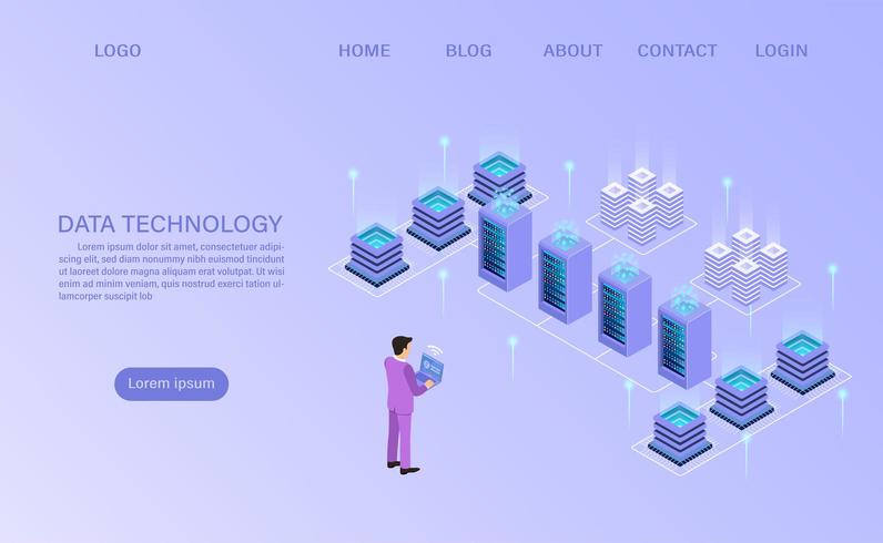 Proteger el concepto de seguridad de datos. vector