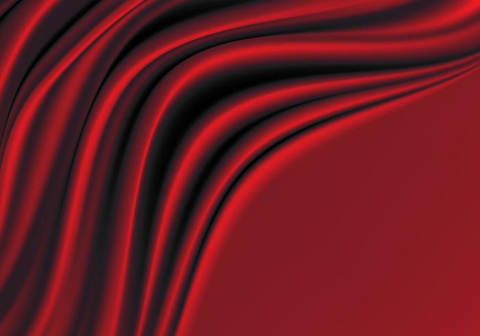 Red silk fabric with blank space luxury background. vector