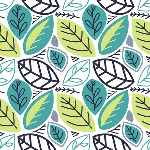 leaf nature seamless pattern vector