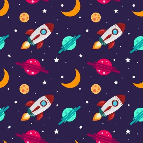 Seamless pattern on the theme of space. vector