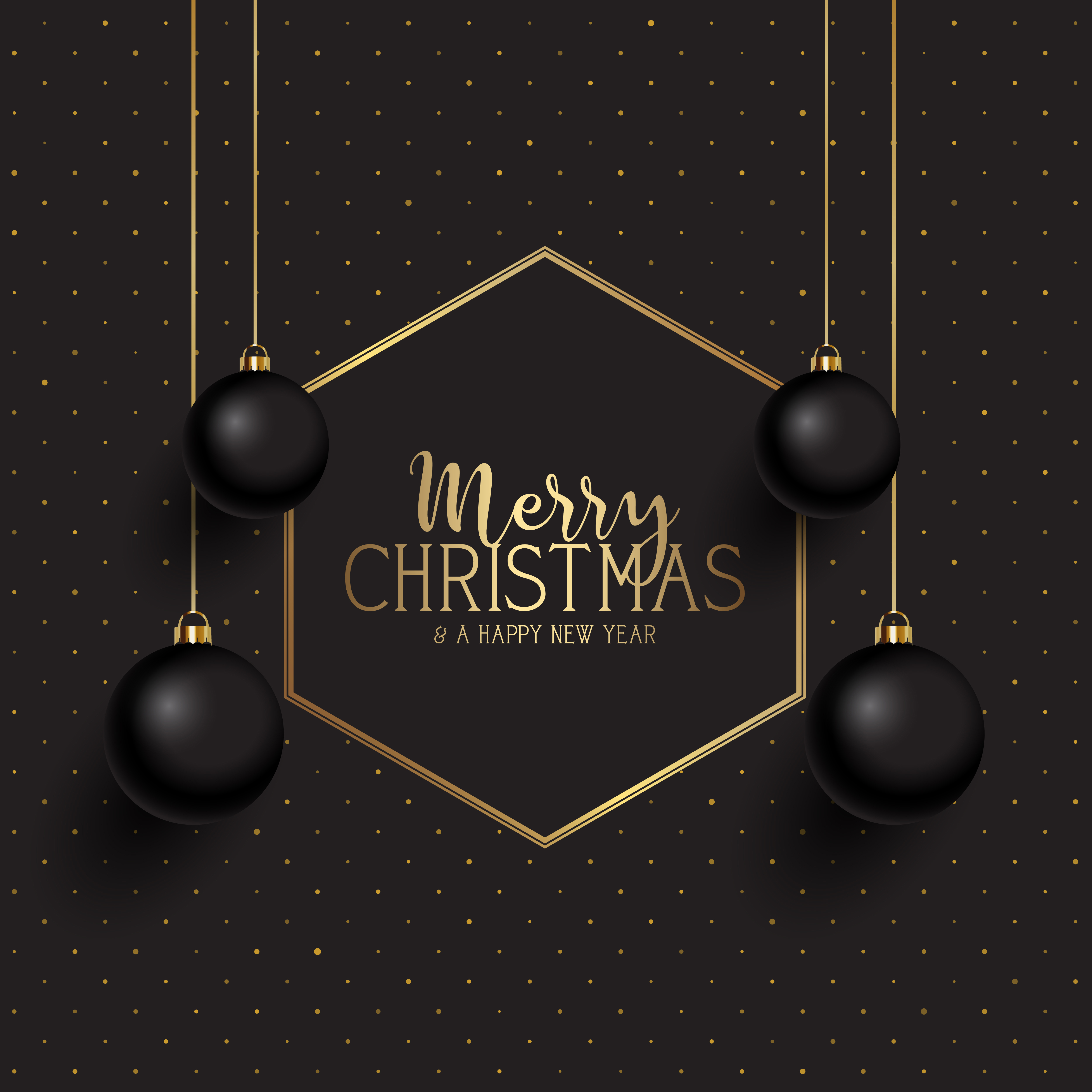 Black and gold Christmas background 689601 Vector Art at Vecteezy
