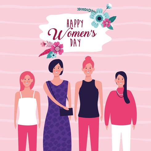 Happy women day vector