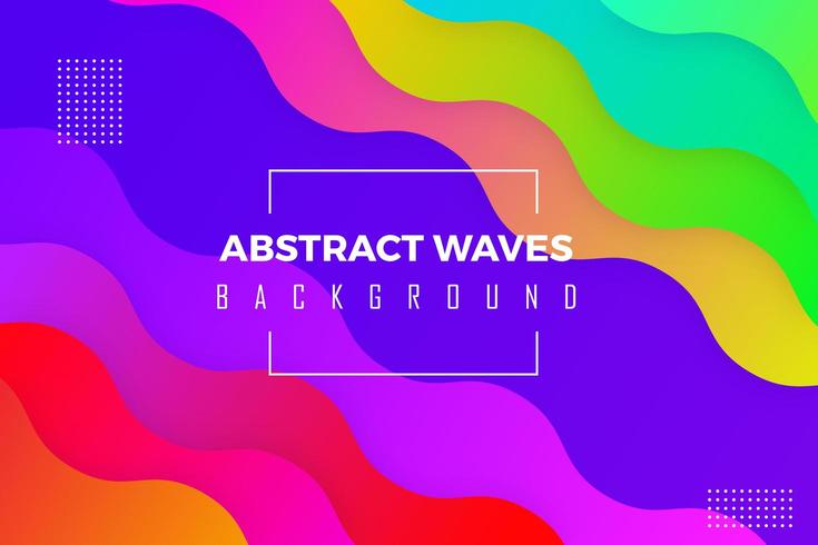 Abstract Colorful Wave Background vector