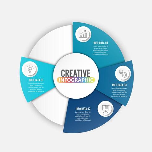 Plantilla para diagrama, gráfico, presentación y tabla vector