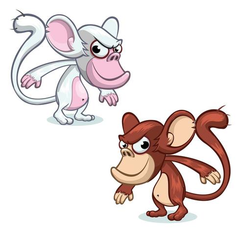 Cartoon os 2 chimpanzee monkeys vector