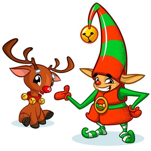 Duende navideño de dibujos animados vector