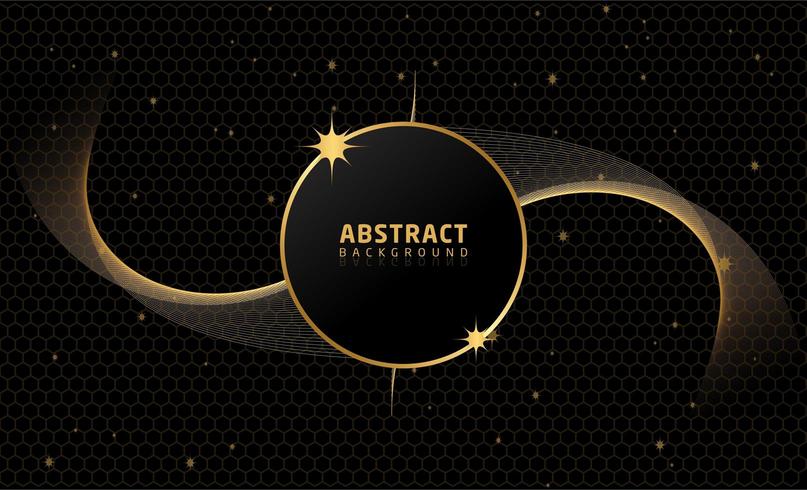 Abstract Black Gold Background vector