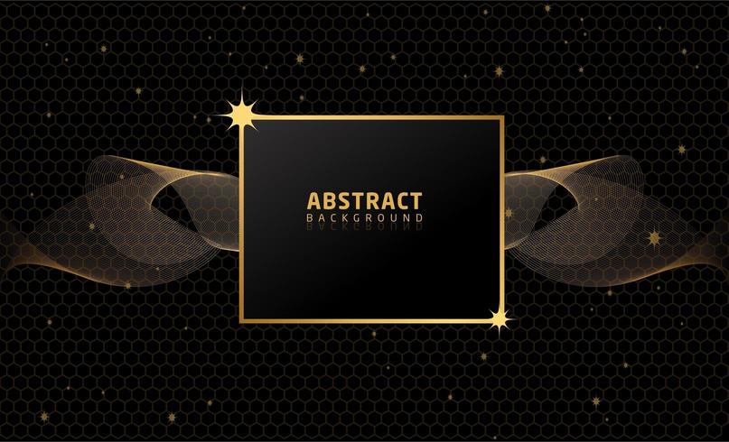 Abstract Black Gold Background vector