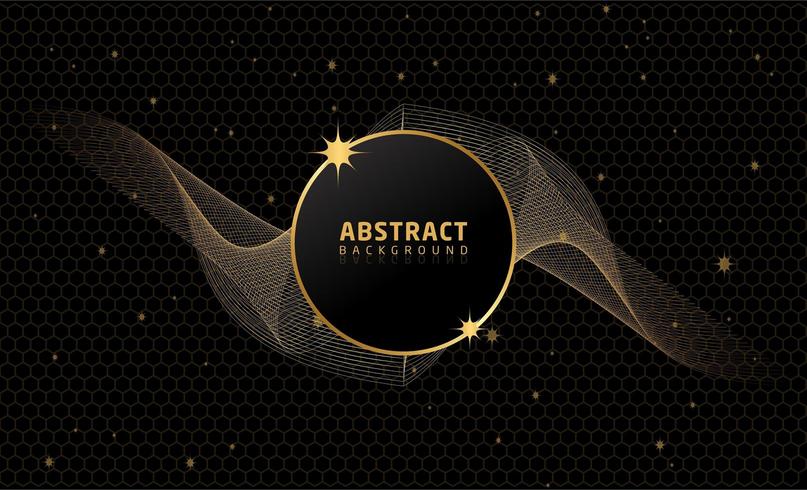 Beautiful Abstract Black Gold Background vector