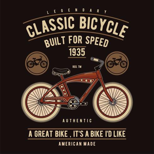 Classic bicycle built for speed design vector