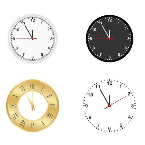 Conjunto de relojes vector