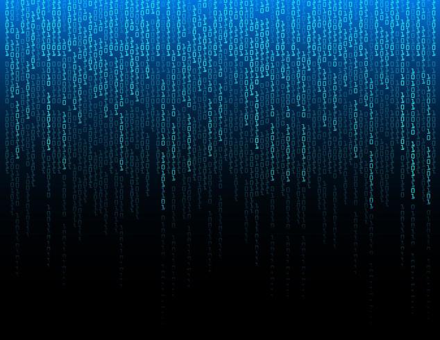 Blue binary cyber circuit future technology concept background vector
