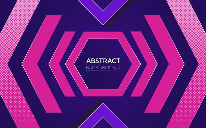 ebstract background with neon and purple color theme and hexagon vector