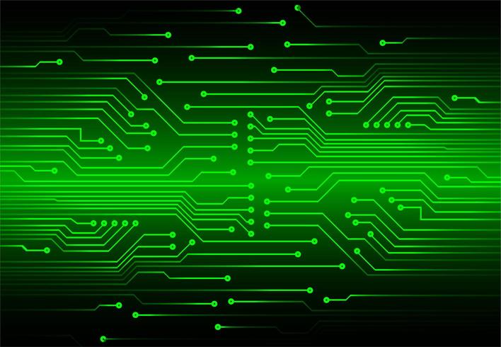 Concepto de circuito cibernético verde vector