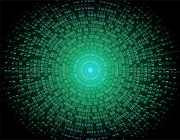 Green binary cyber circuit  vector