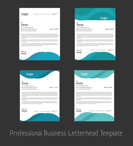 professional Business Letterhead Template vector