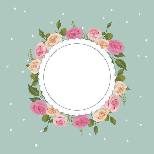 Vintage floral frame vector