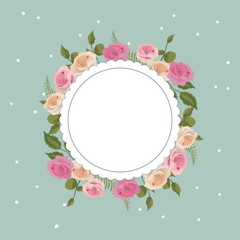 Marco floral vintage vector