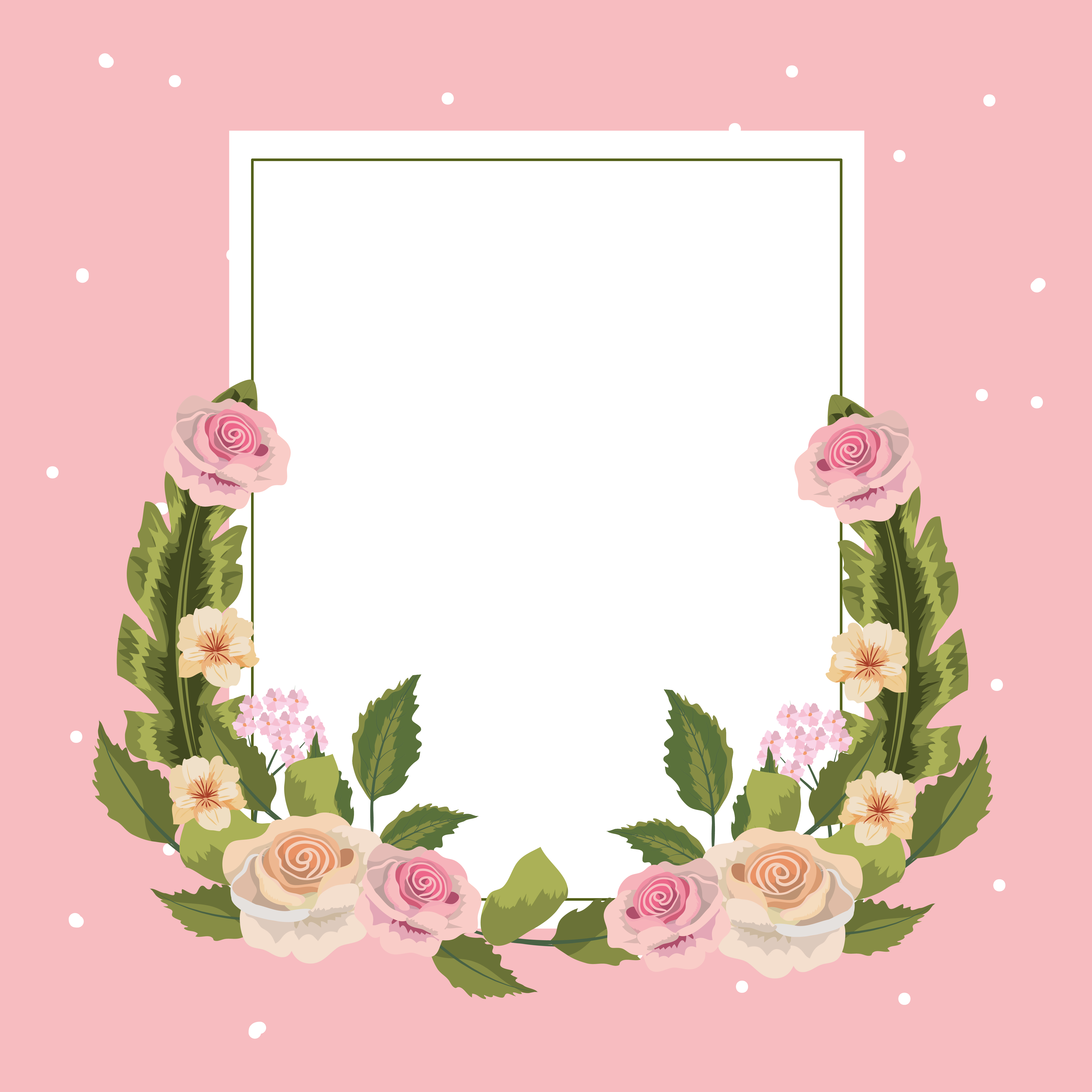 Download Vintage floral square frame - Download Free Vectors ...