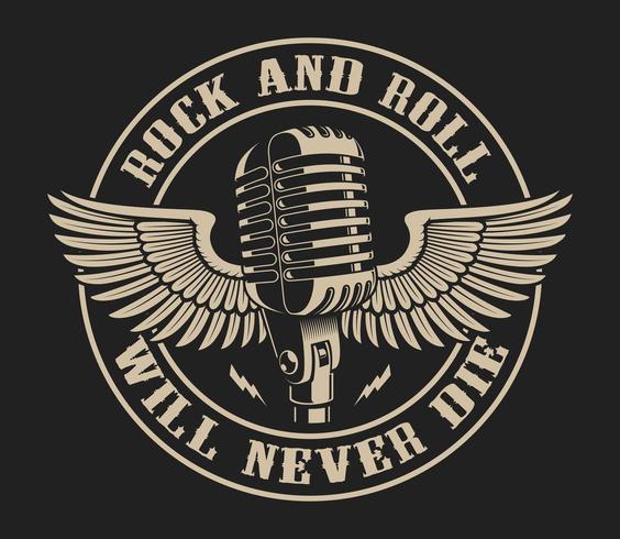Vector illustration on the theme of rock and roll
