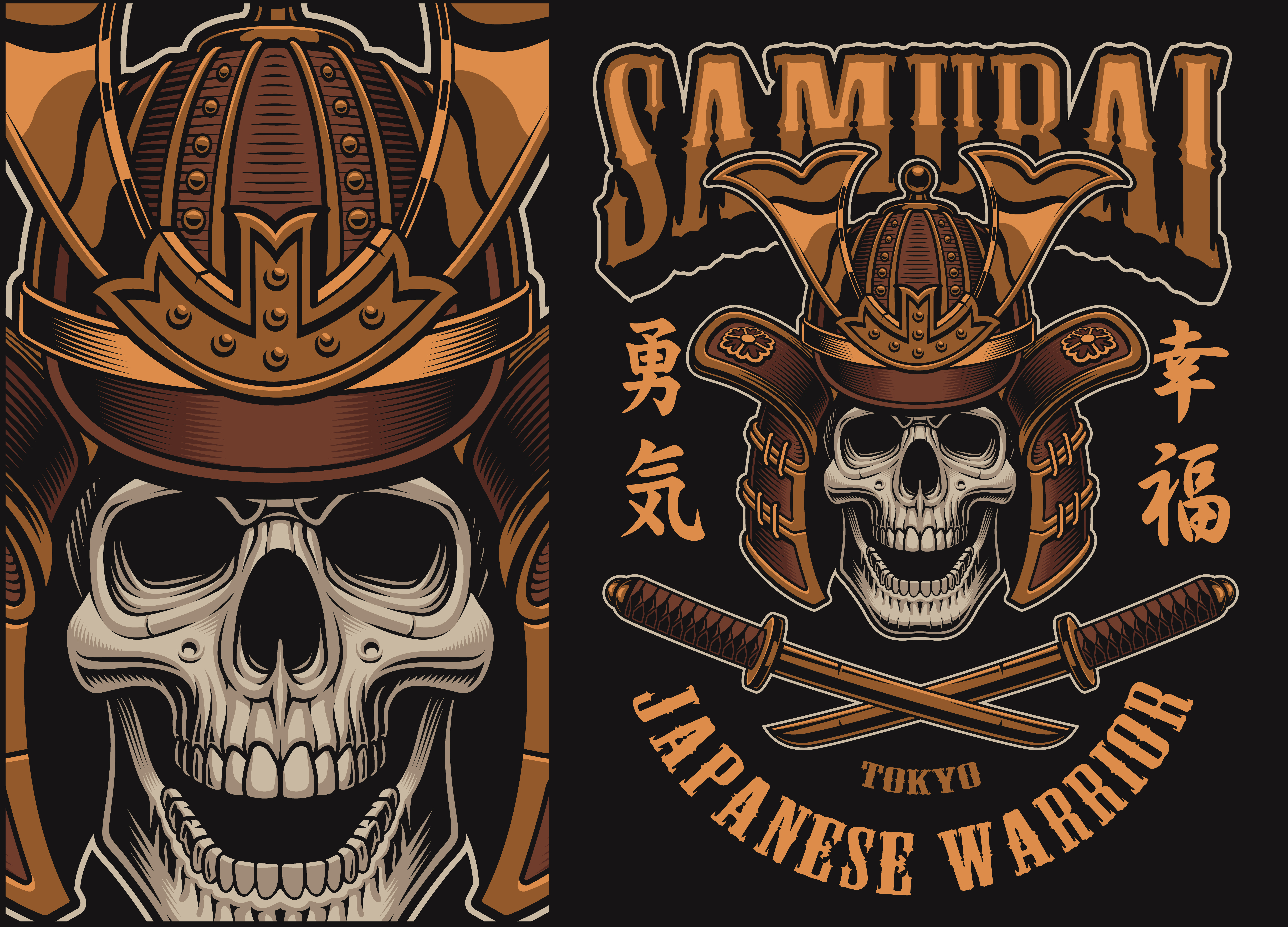 Vector Illustration With A Samurai Skull Download Free Vectors Clipart Graphics Vector Art Vector Illustration With A Samurai Skull Download Free Vectors Clipart Graphics Vector Art