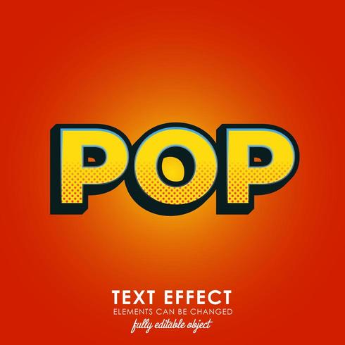 estilo de texto premium pop vector