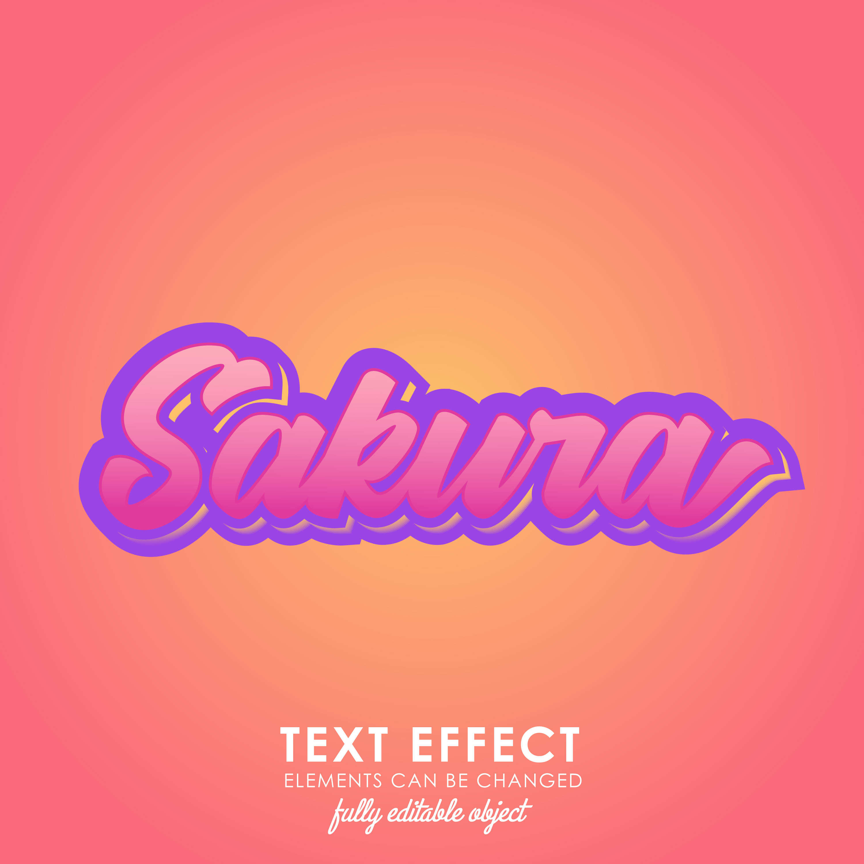 sakura pink premium text style 690185 Vector Art at Vecteezy