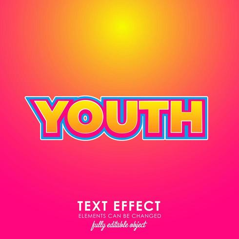 youth premium text effect vector