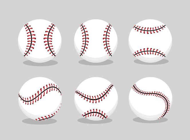 set baseball ball sport to professional team vector