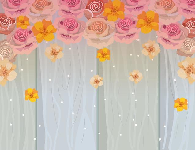 Vintage floral background vector