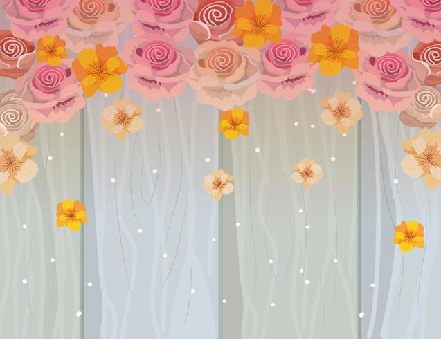 Fondo floral vintage vector