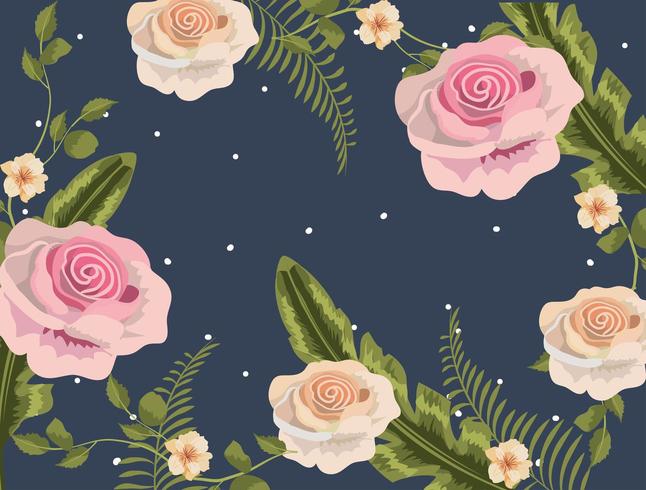 Fondo floral vintage vector