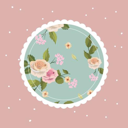 Marco floral vintage vector