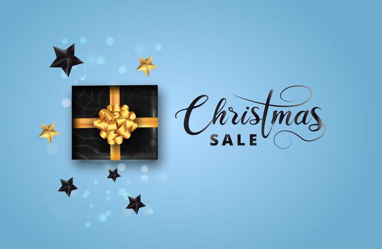 Merry christmas sale poster vector