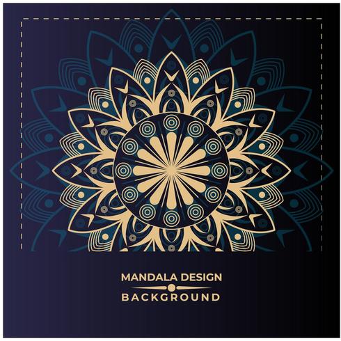  Modern Gold Mandala background vector