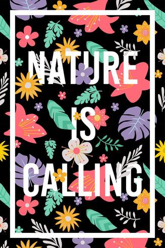 nature is calling banner poster vector