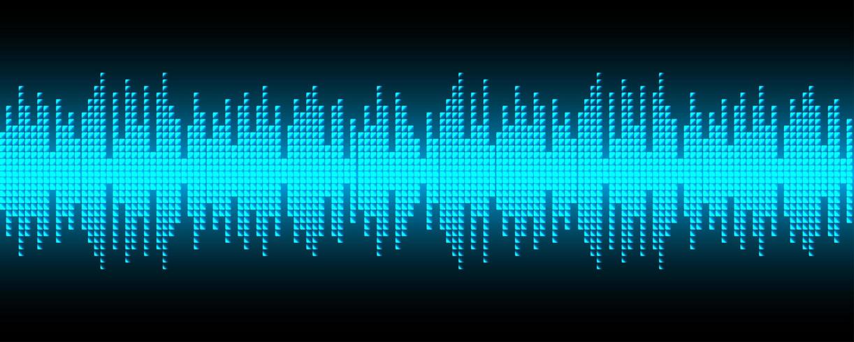 Digital pixel sound waves  vector