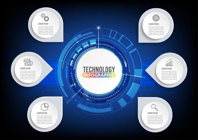 Business data visualization Process chart vector