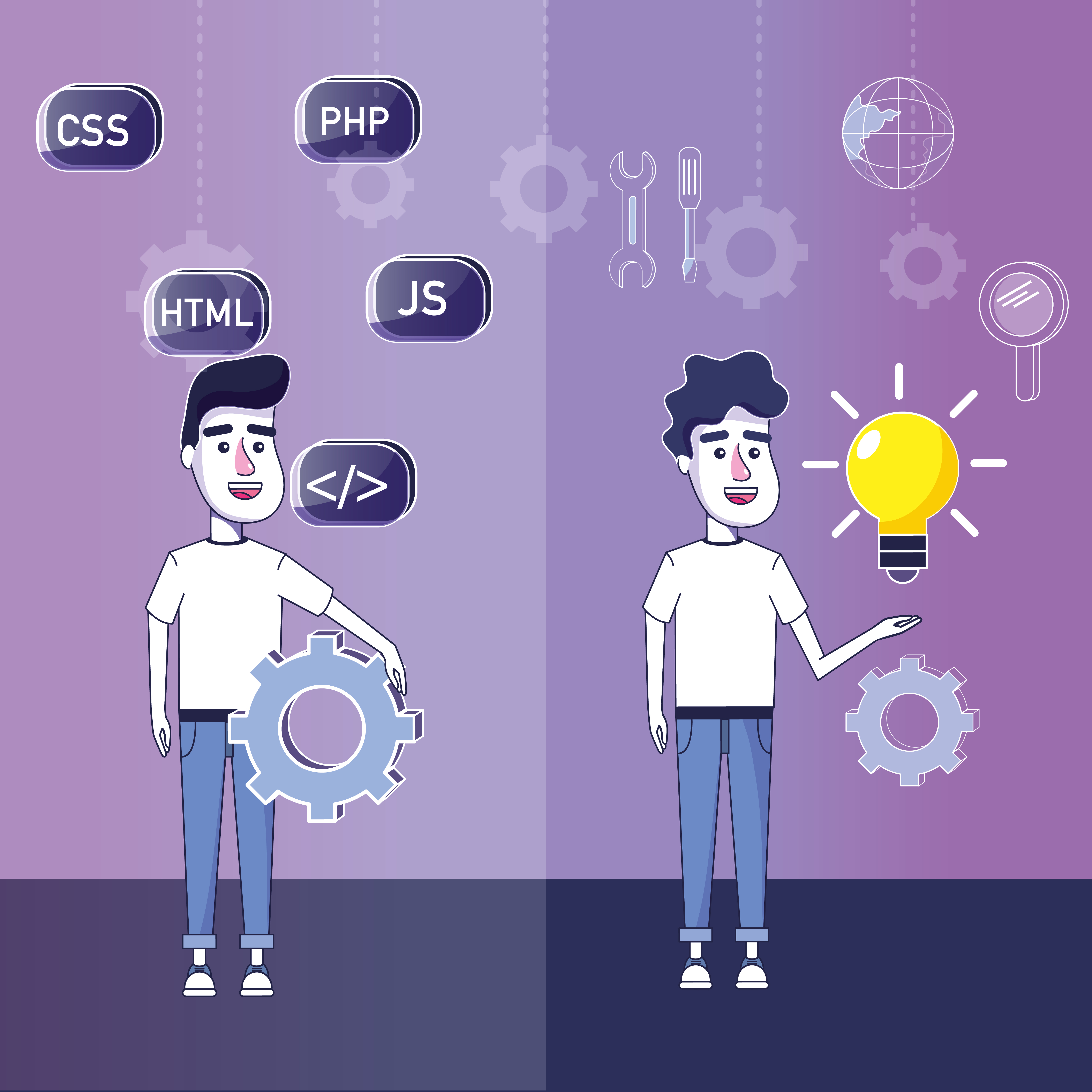 Software programmer cartoon 690557 Vector Art at Vecteezy