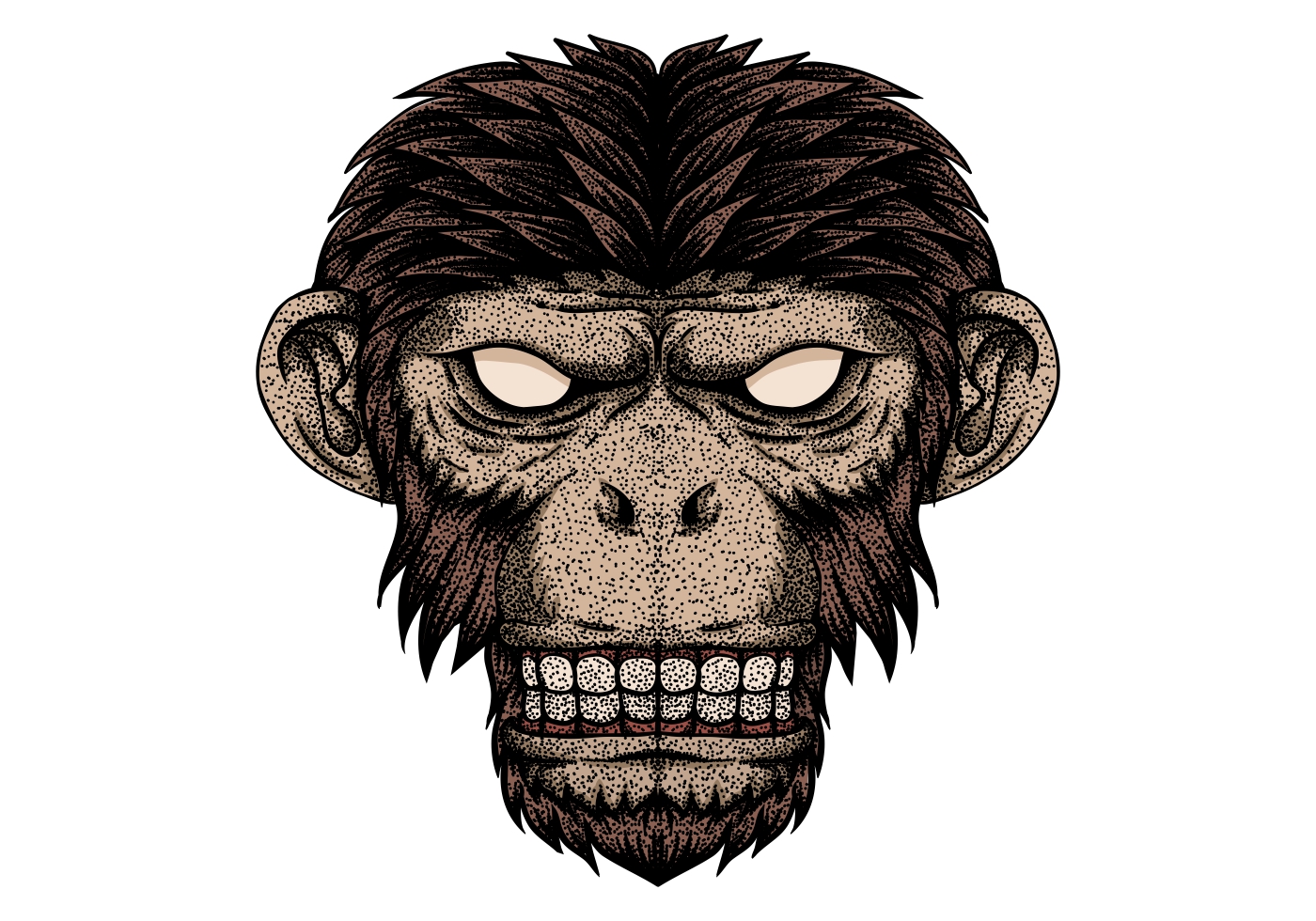 Голова обезьяны вектор