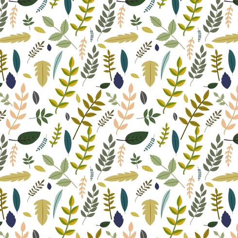 Mixed Leaves Pattern  vector