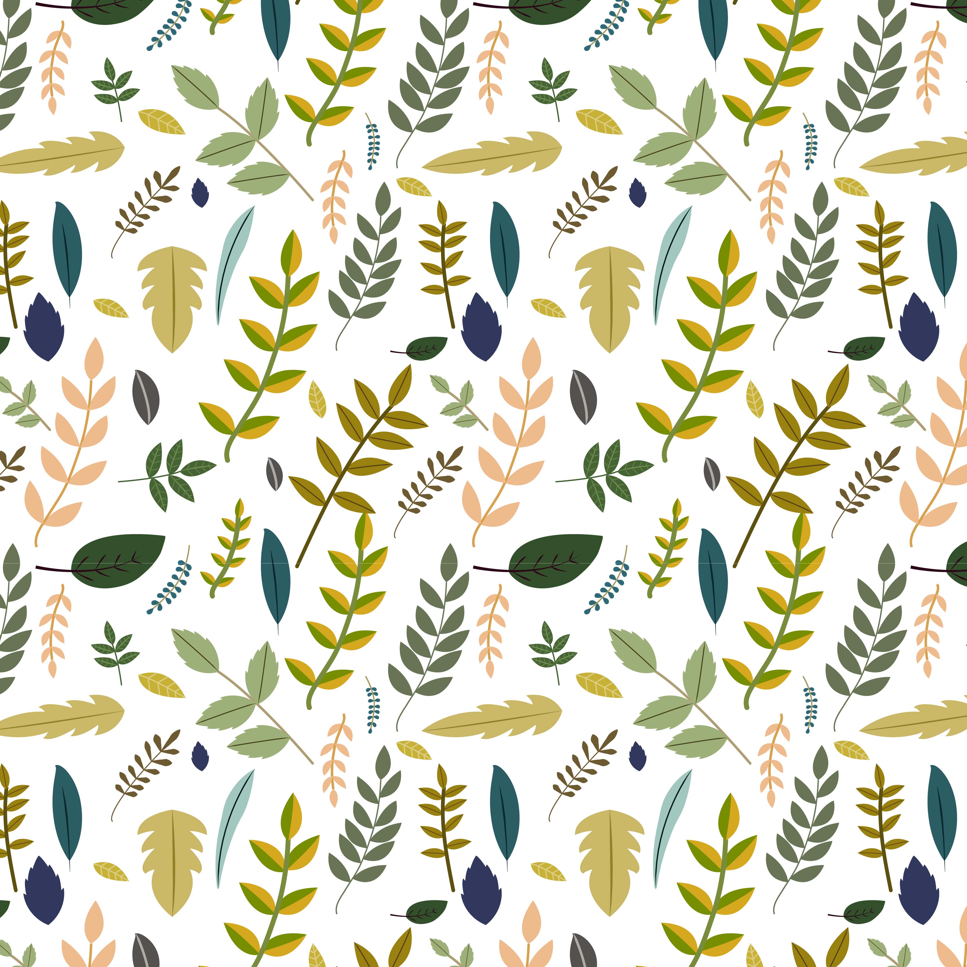 Mixed Leaves Pattern 690593 Vector Art at Vecteezy