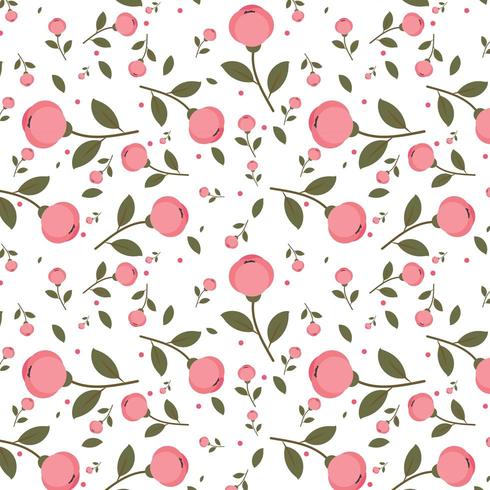 Pink floral pattern design vector