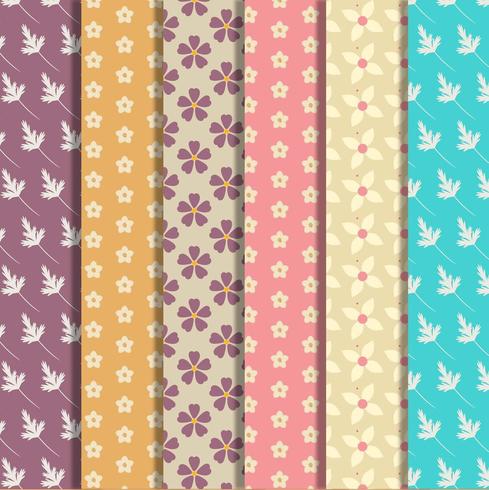 Set of floral pattern collection vector