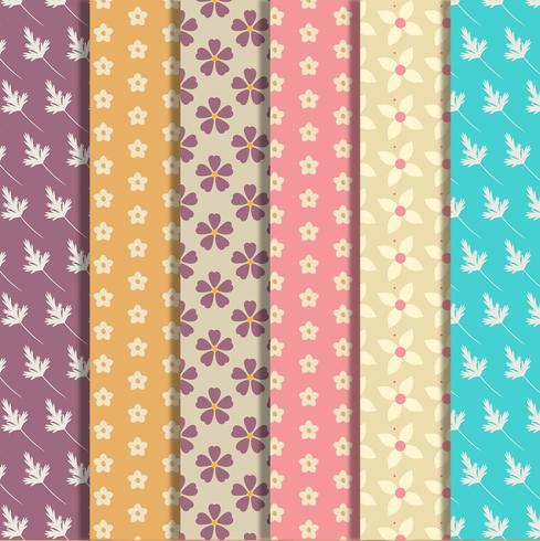 Set of floral pattern collection vector