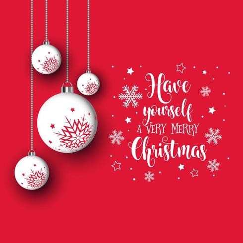 Christmas bauble background vector