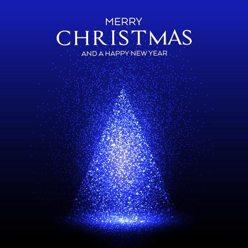 Glowing sparkles Christmas tree design vector