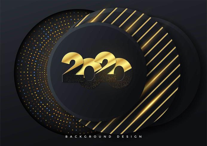 2020 Greeting Card background template vector