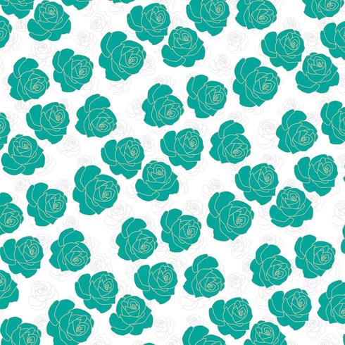 green rose pattern design vector