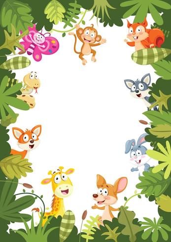 Diseño de banner de animales vector